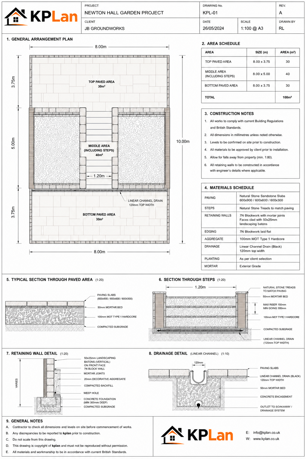 Garden Design Drawing in Durham 