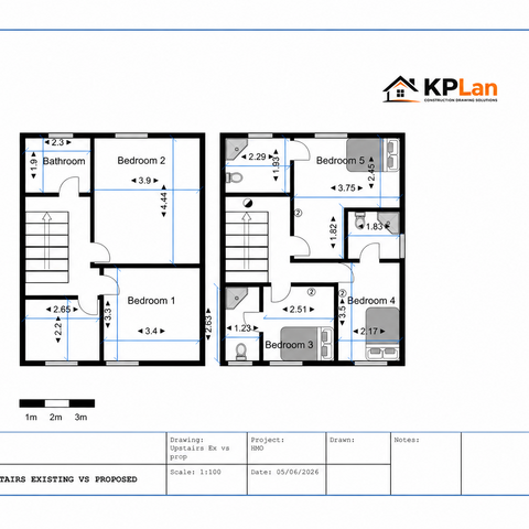 Floor plan for official building control application in Stanley, DH9