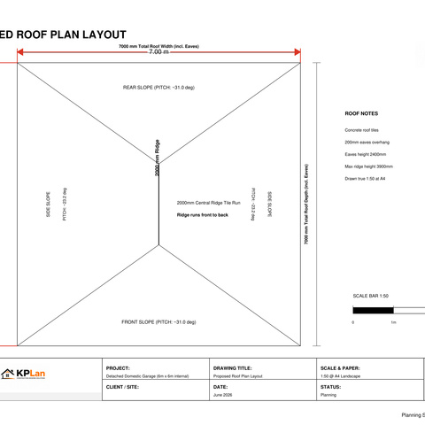 Roof design for official planning application in Bishop Auckland 