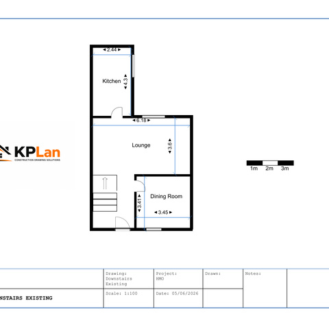 Floorplan for official building control application in crook DL15