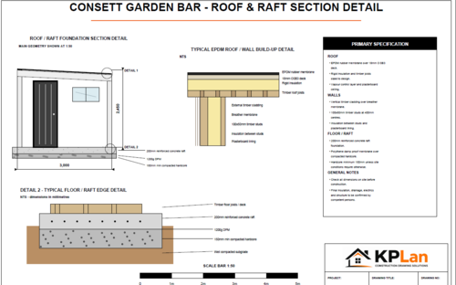 Consett Planning Drawings - Section Through Detail (Bar) 