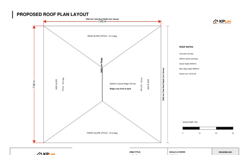 Roof architectural detail for planning application 
