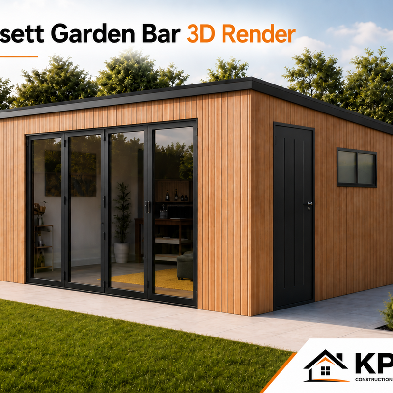 Consett garden bar planning permission 3D render 