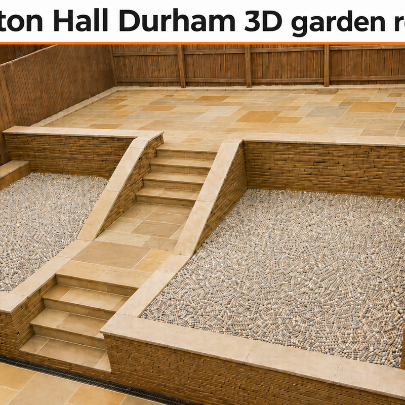 3D Garden Design Render Durham 